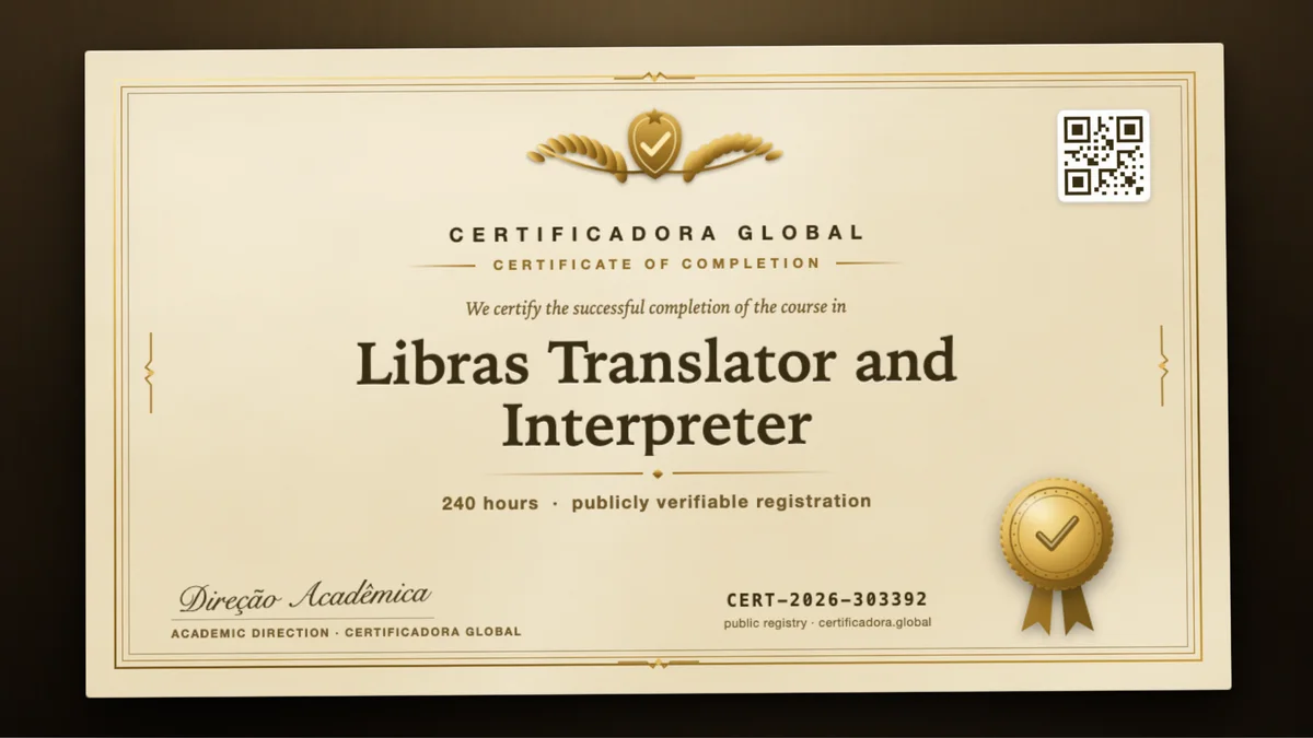 Cover of the Libras Translator and Interpreter course
