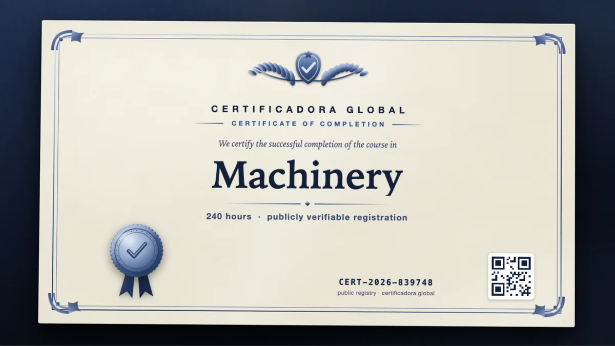 Cover of the Machinery course