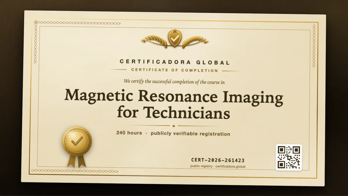 Cover of the Magnetic Resonance Imaging for Technicians course