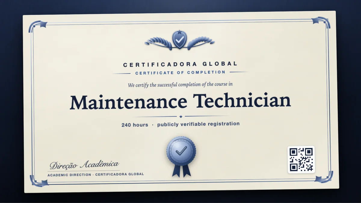 Cover of the Maintenance Technician course
