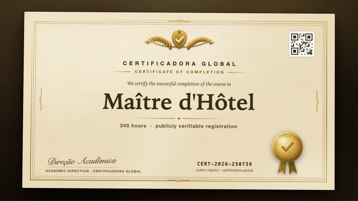 Cover of the Maître d'Hôtel course