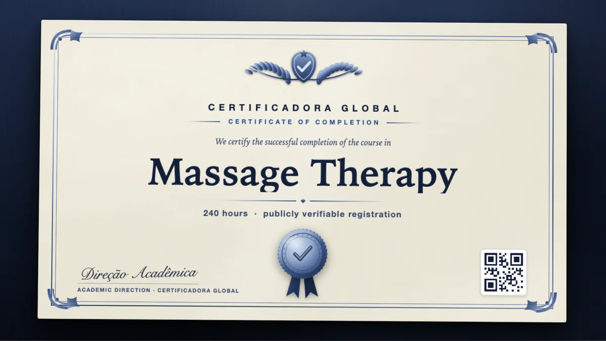 Cover of the Massage Therapy course