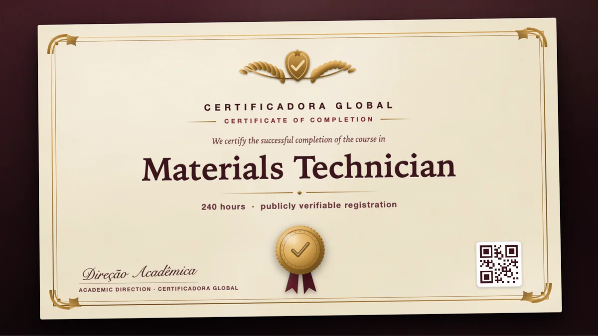Cover of the Materials Technician course