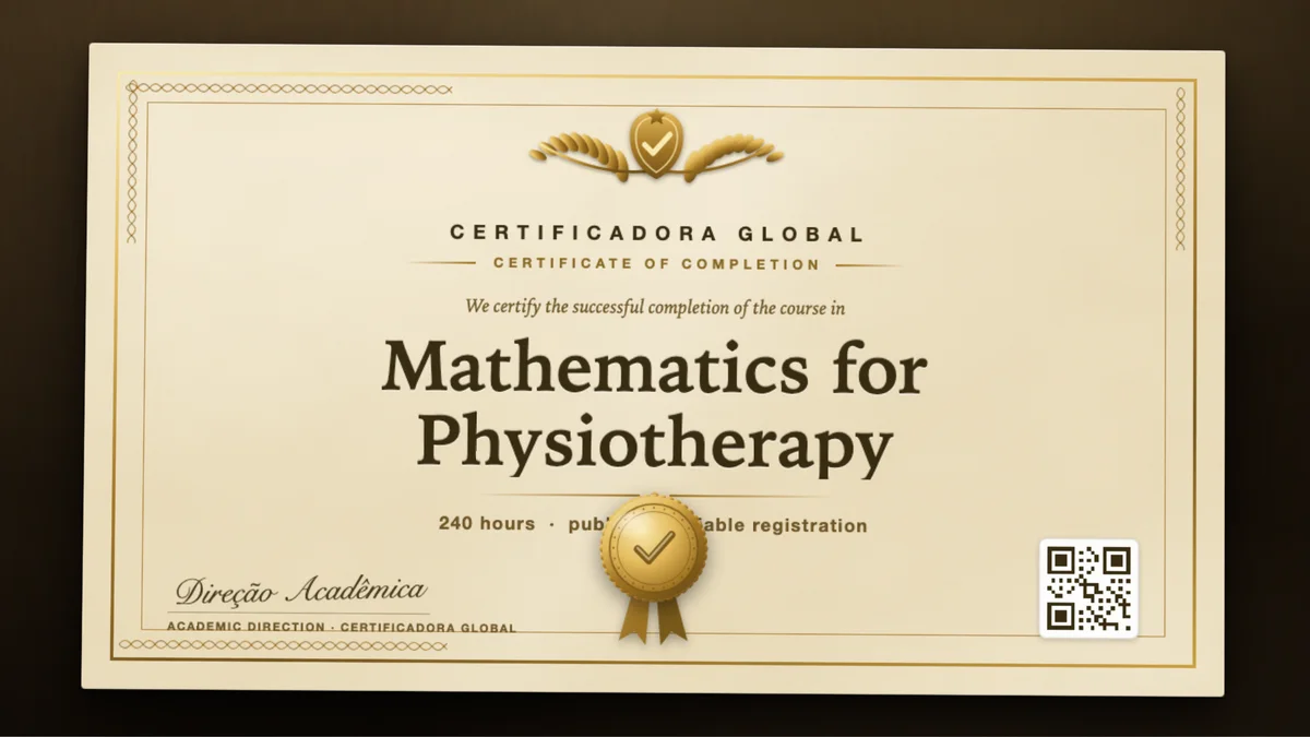 Cover of the Mathematics for Physiotherapy course