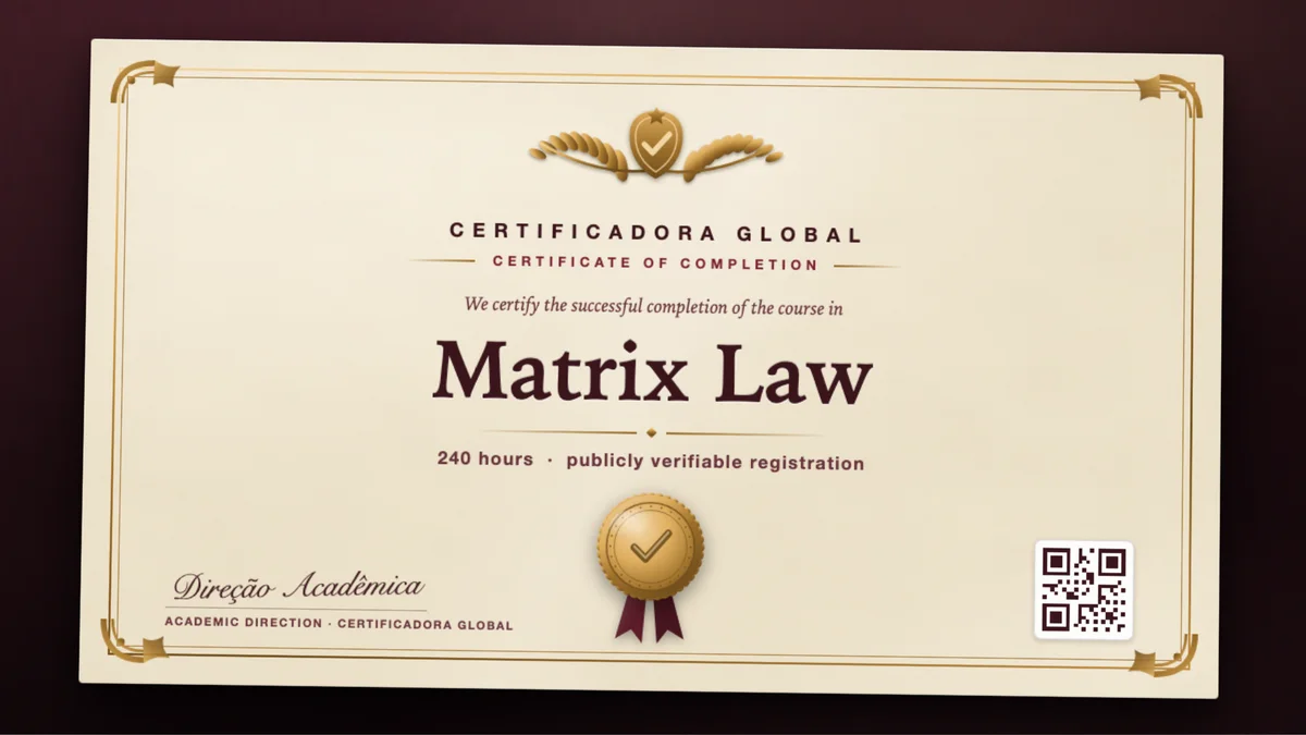 Cover of the Matrix Law course