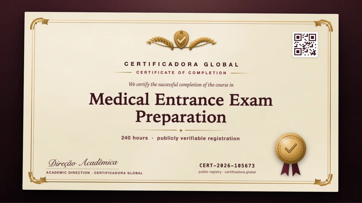 Cover of the Medical Entrance Exam Preparation course