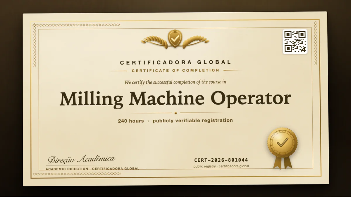 Cover of the Milling Machine Operator course