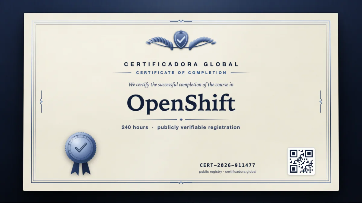 Cover of the OpenShift course