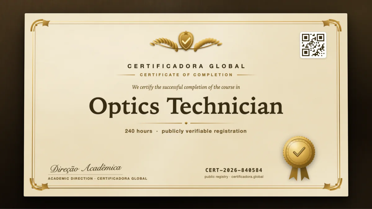 Cover of the Optics Technician course