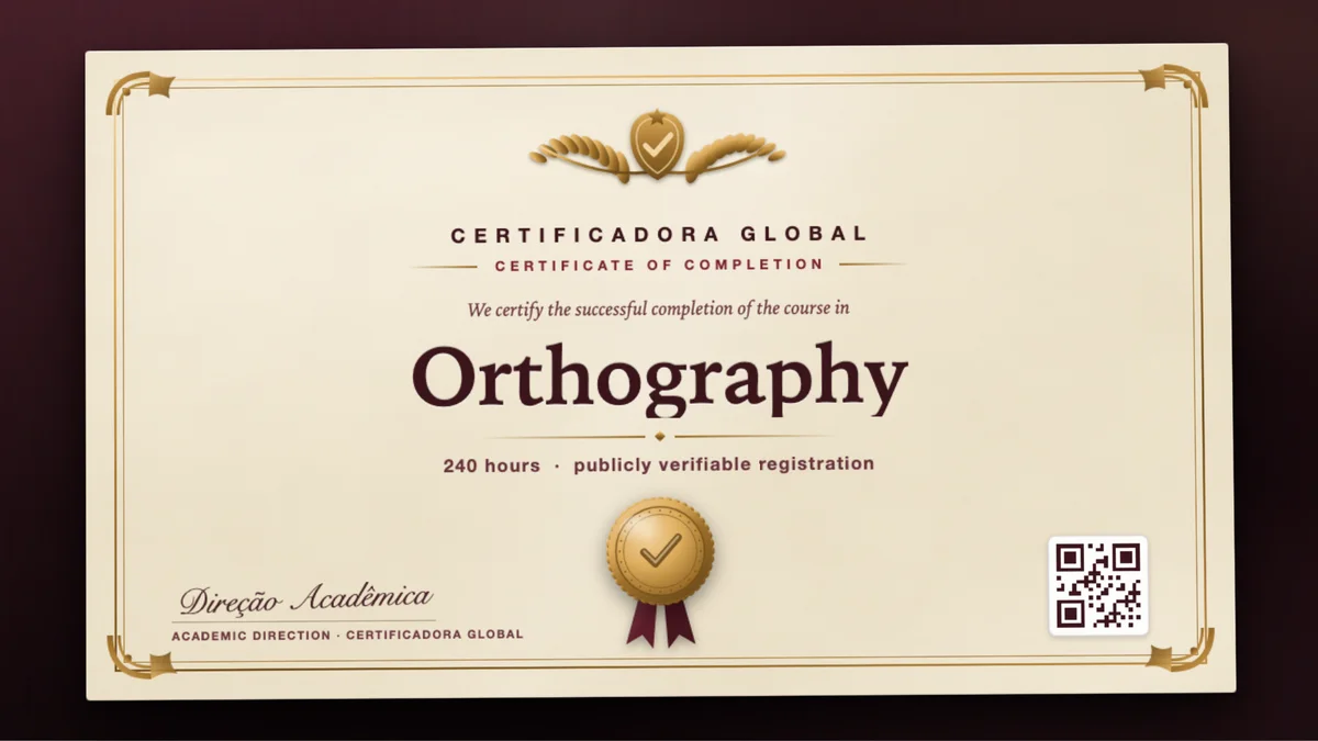 Cover of the Orthography course