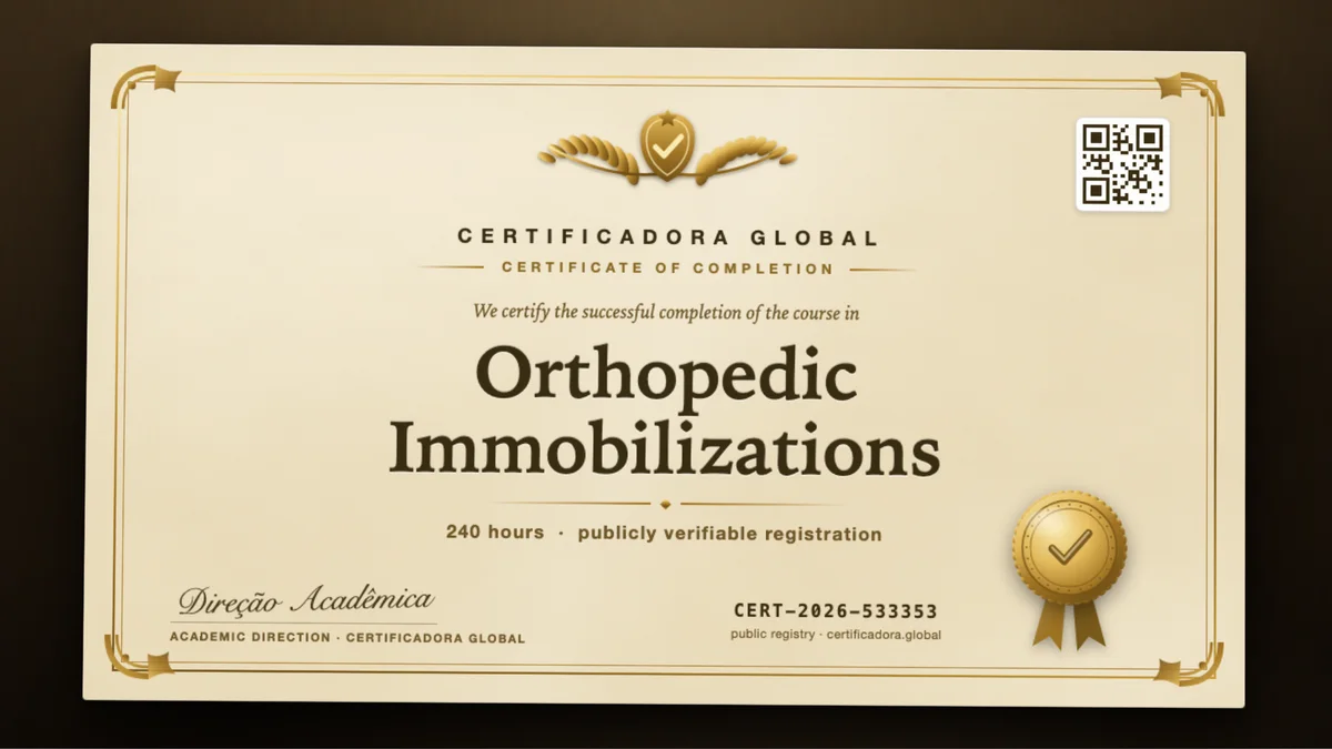 Cover of the Orthopedic Immobilizations course