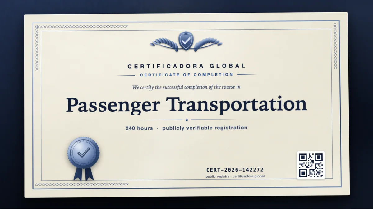 Cover of the Passenger Transportation course