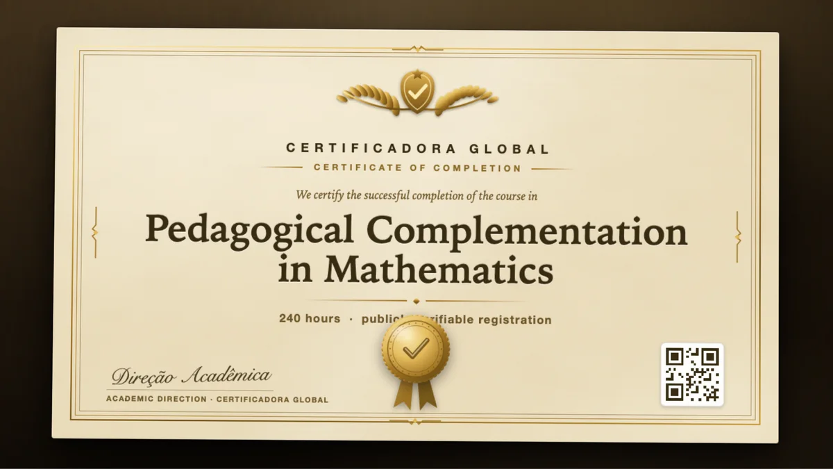 Cover of the Pedagogical Complementation in Mathematics course