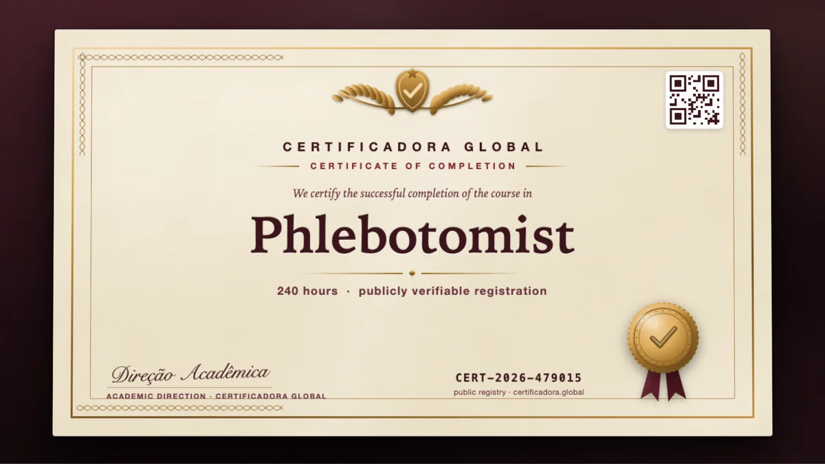 Cover of the Phlebotomist course