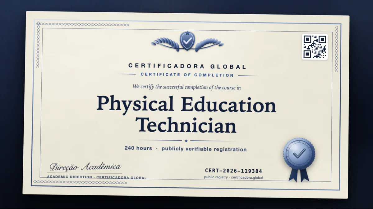 Cover of the Physical Education Technician course