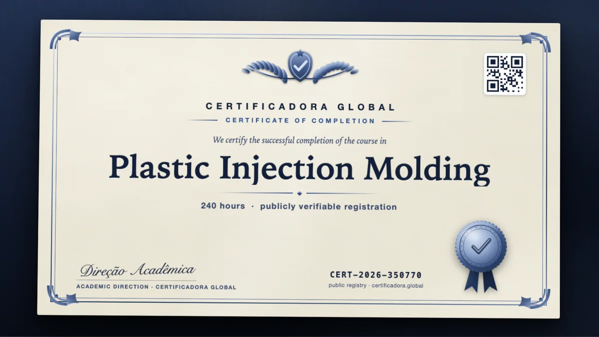 Cover of the Plastic Injection Molding course