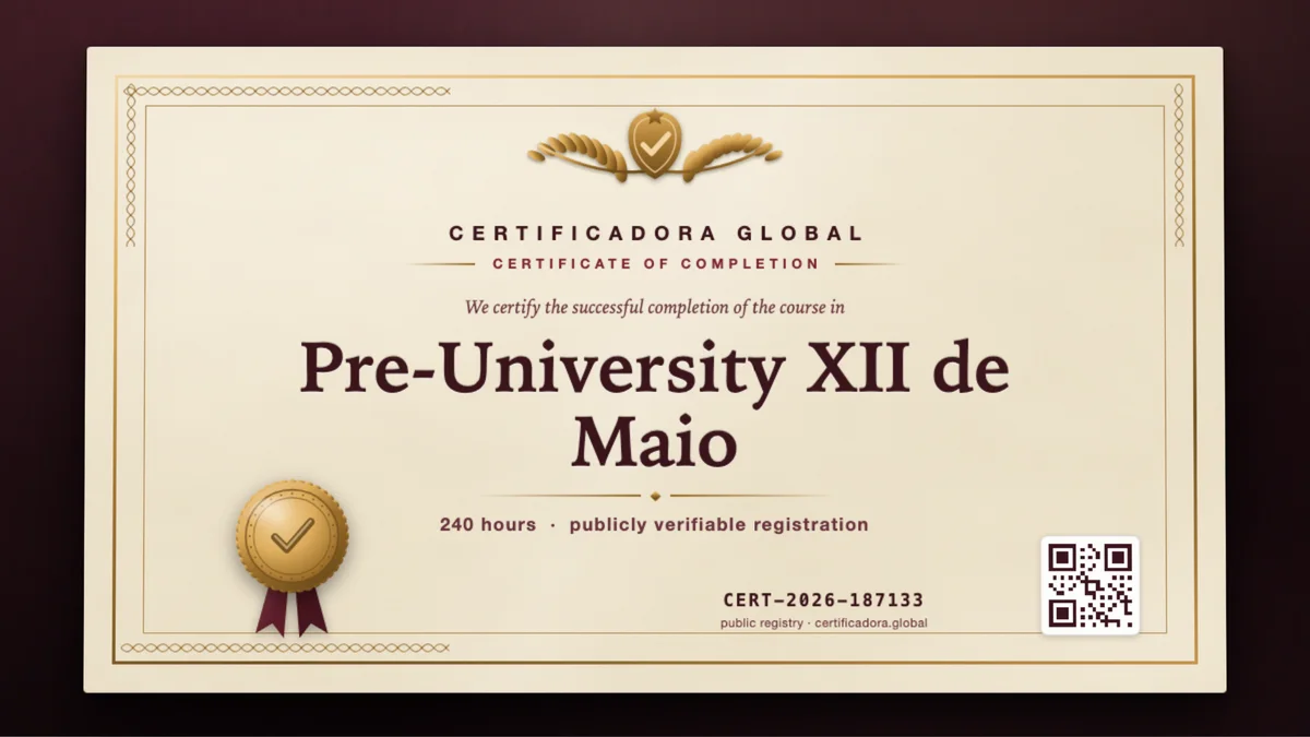 Cover of the Pre-University XII de Maio course