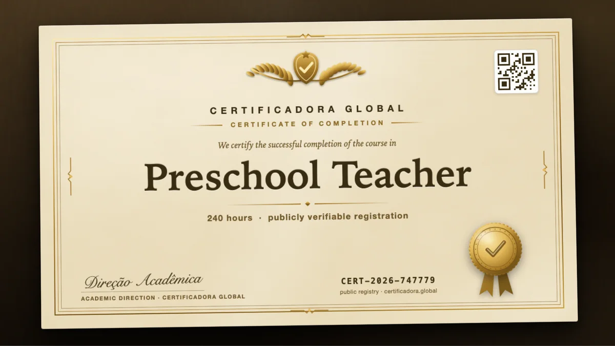 Cover of the Preschool Teacher course