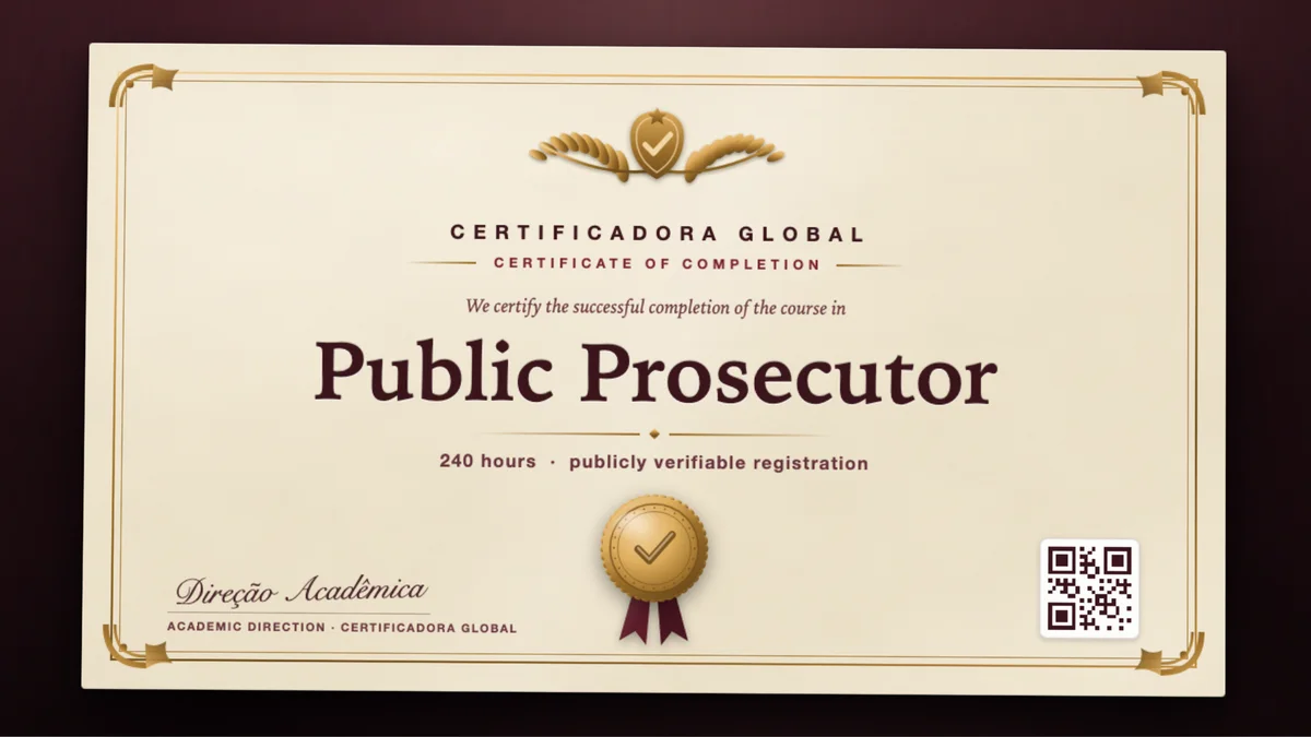 Cover of the Public Prosecutor course