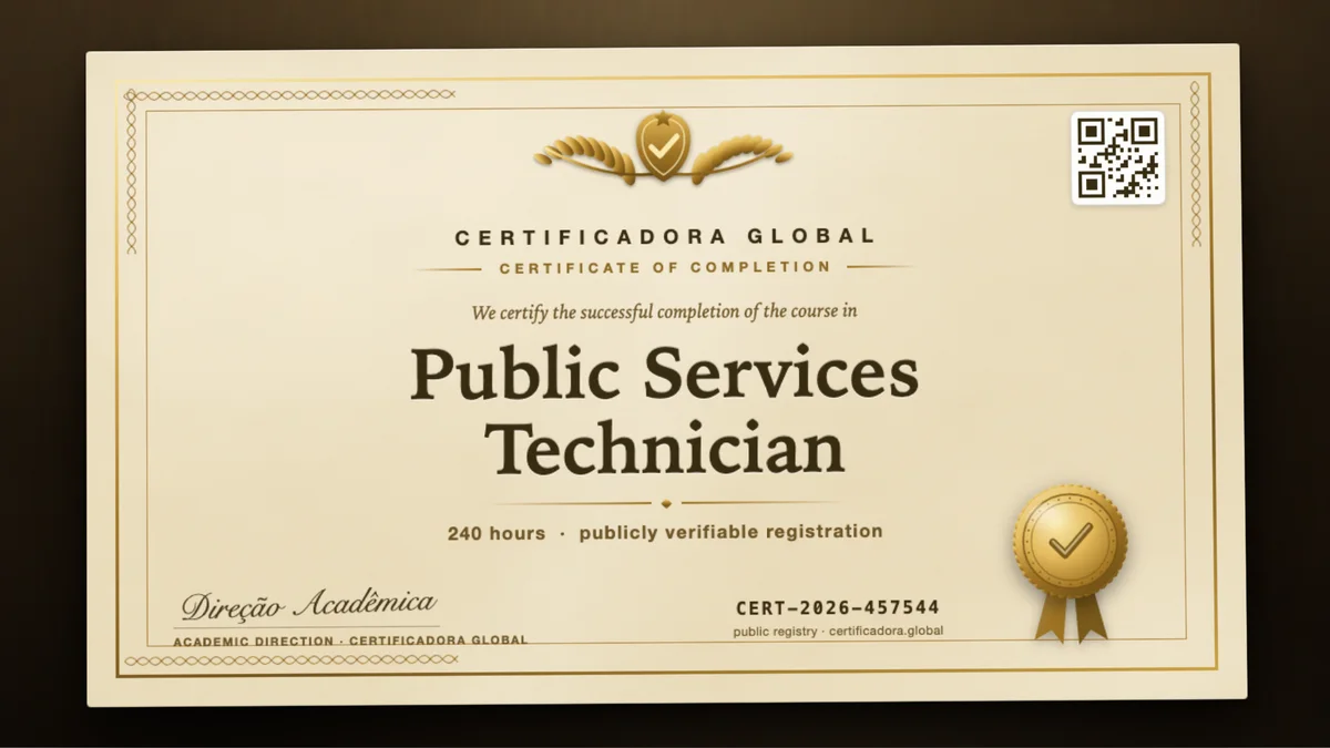 Cover of the Public Services Technician course