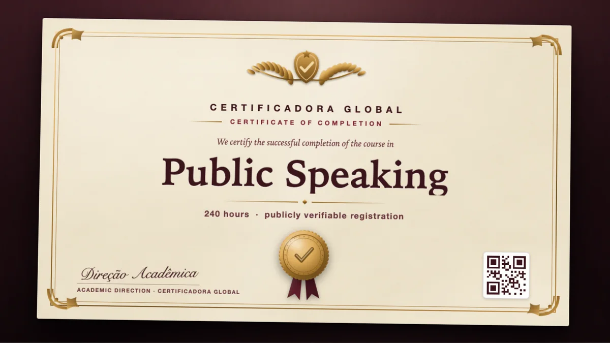 Cover of the Public Speaking course