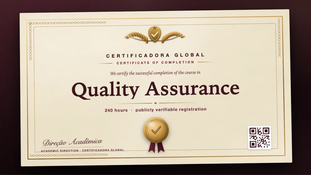 Cover of the Quality Assurance course