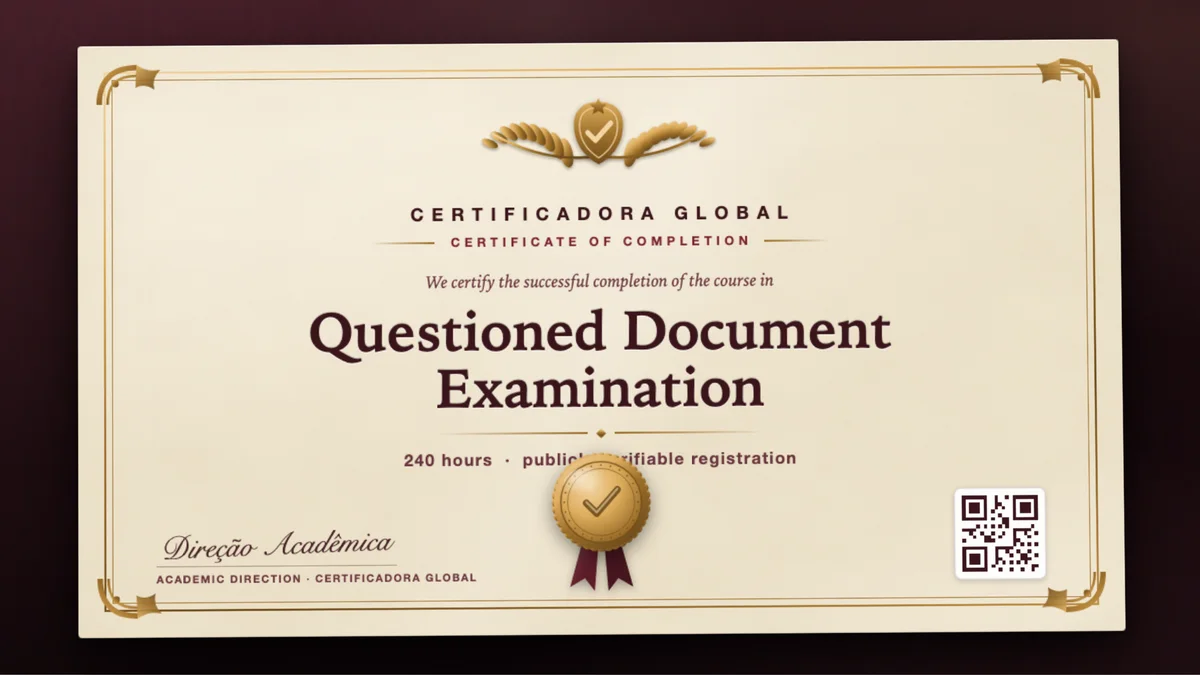 Cover of the Questioned Document Examination course