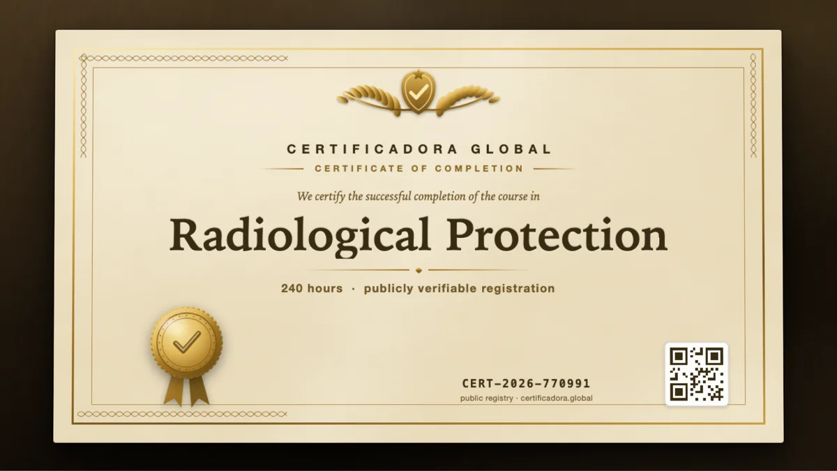 Cover of the Radiological Protection course