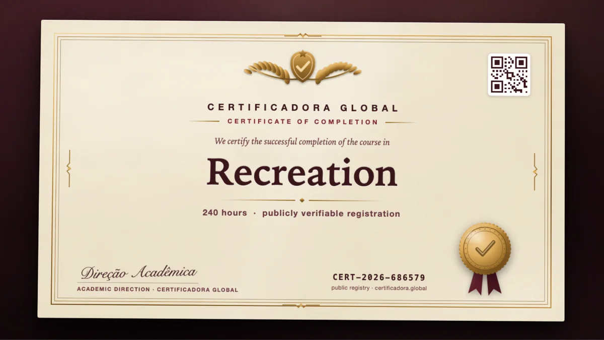 Cover of the Recreation course