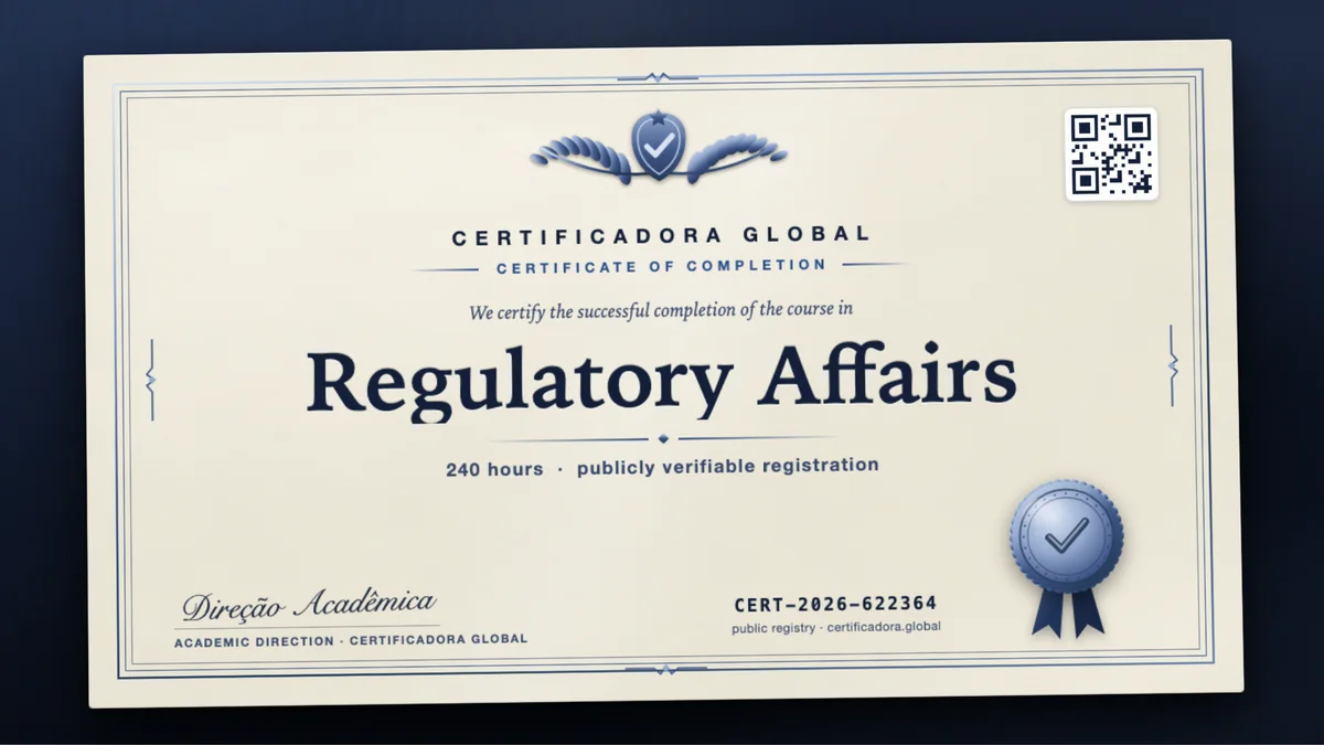 Cover of the Regulatory Affairs course