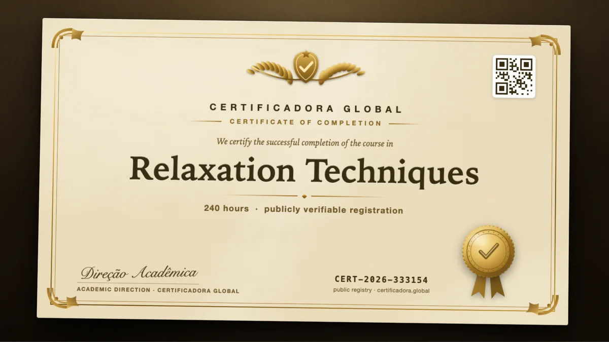 Cover of the Relaxation Techniques course