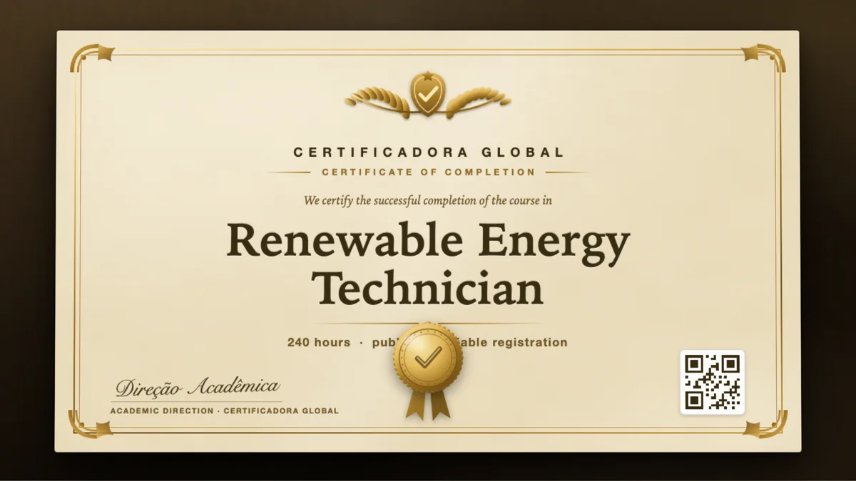 Cover of the Renewable Energy Technician course