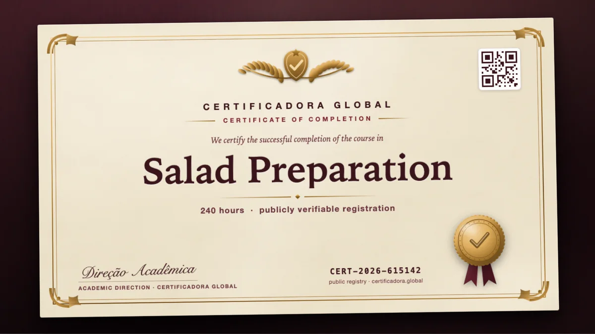 Cover of the Salad Preparation course