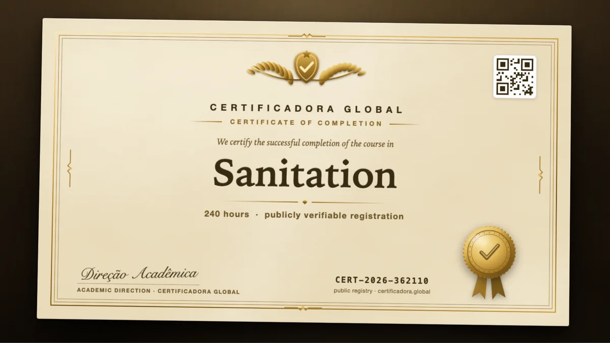 Cover of the Sanitation course