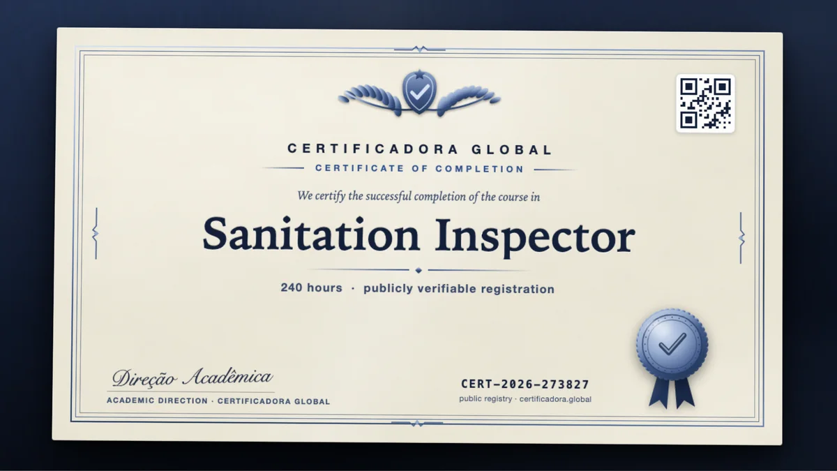Cover of the Sanitation Inspector course