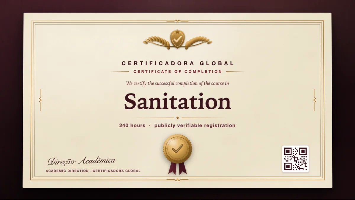 Cover of the Sanitation course