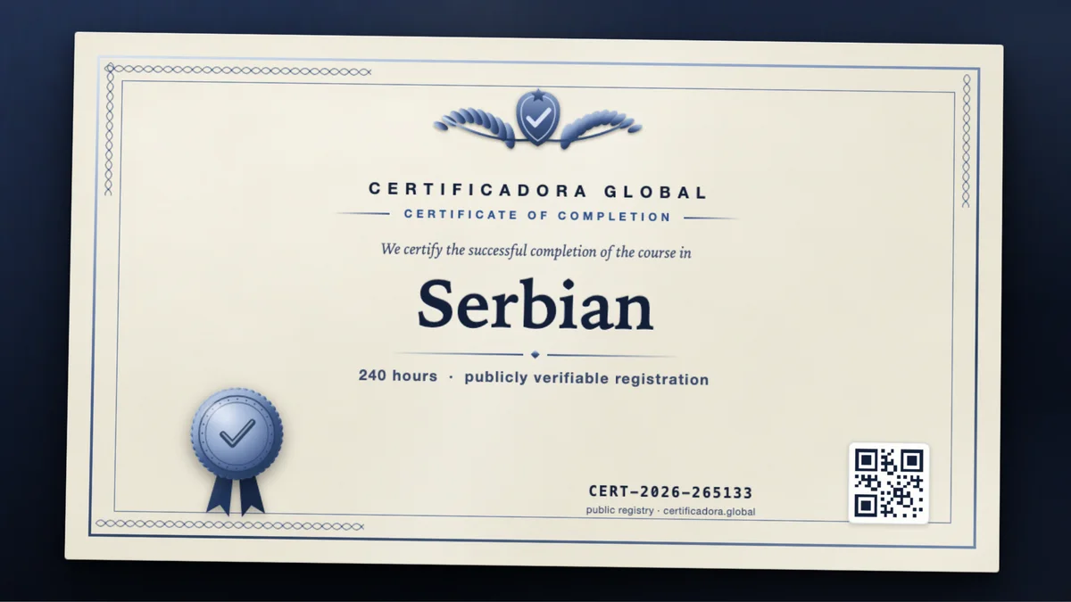 Cover of the Serbian course