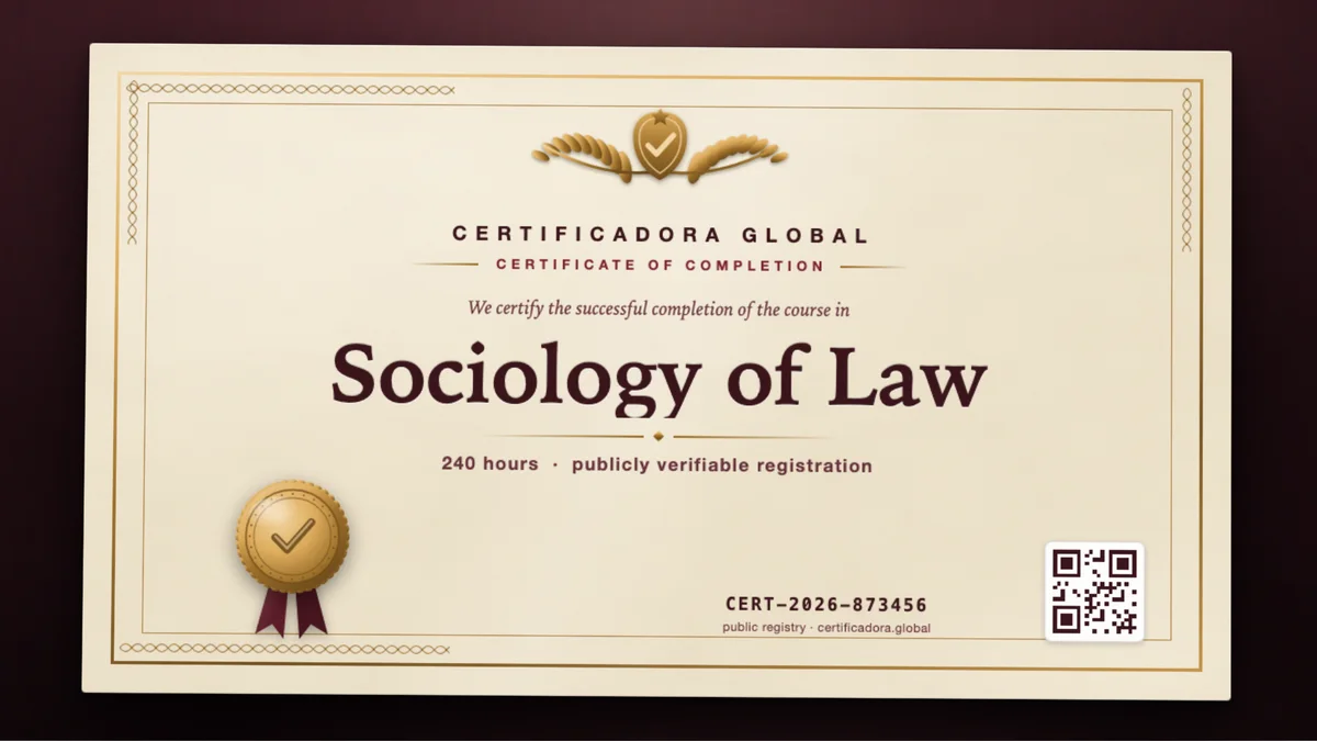 Cover of the Sociology of Law course