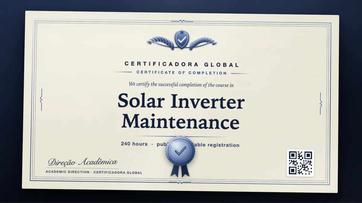 Cover of the Solar Inverter Maintenance course