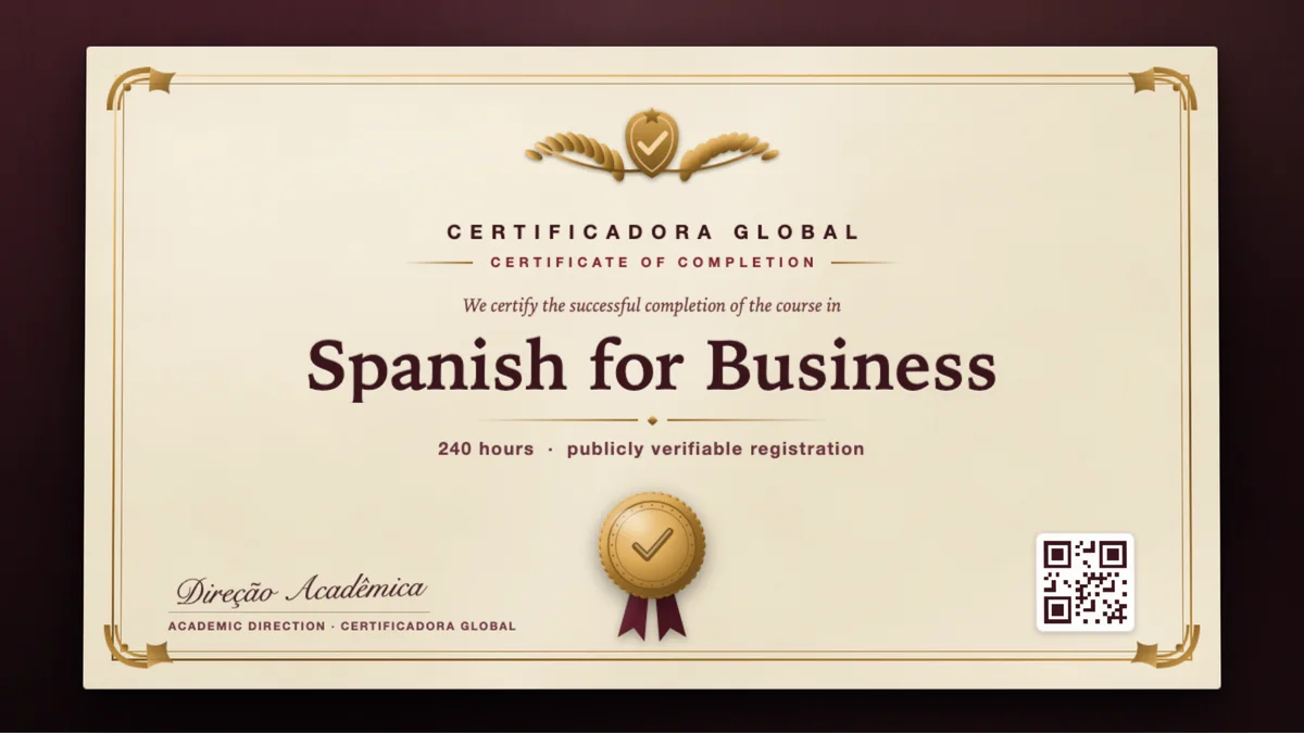 Cover of the Spanish for Business course