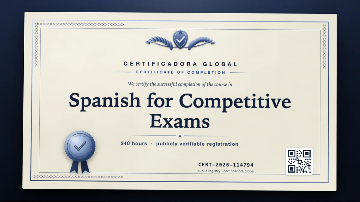 Cover of the Spanish for Competitive Exams course