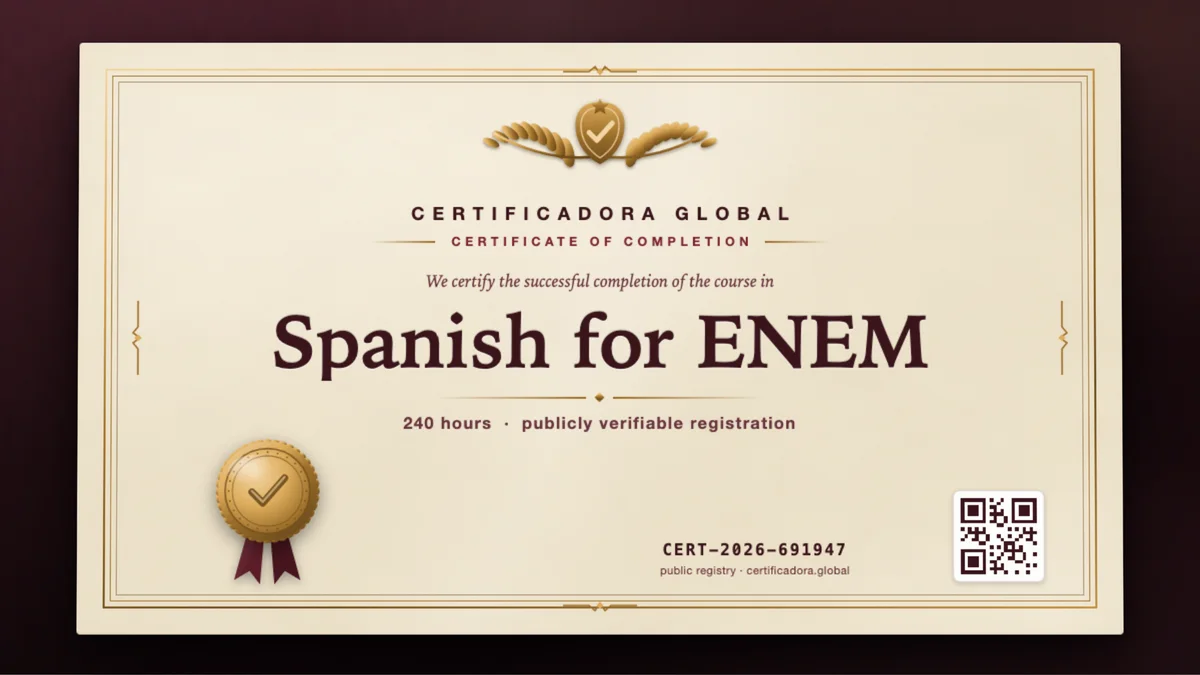 Cover of the Spanish for ENEM course