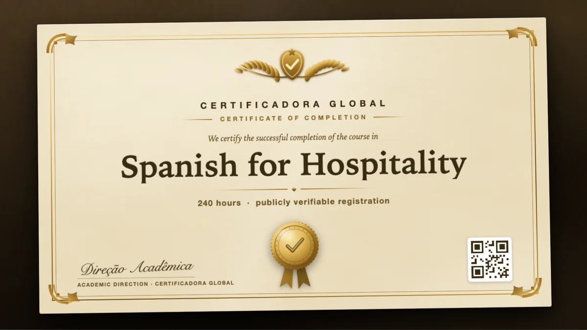 Cover of the Spanish for Hospitality course