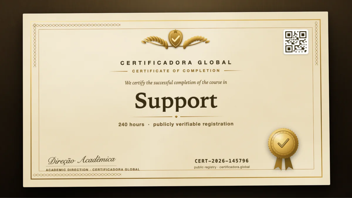 Cover of the Support course