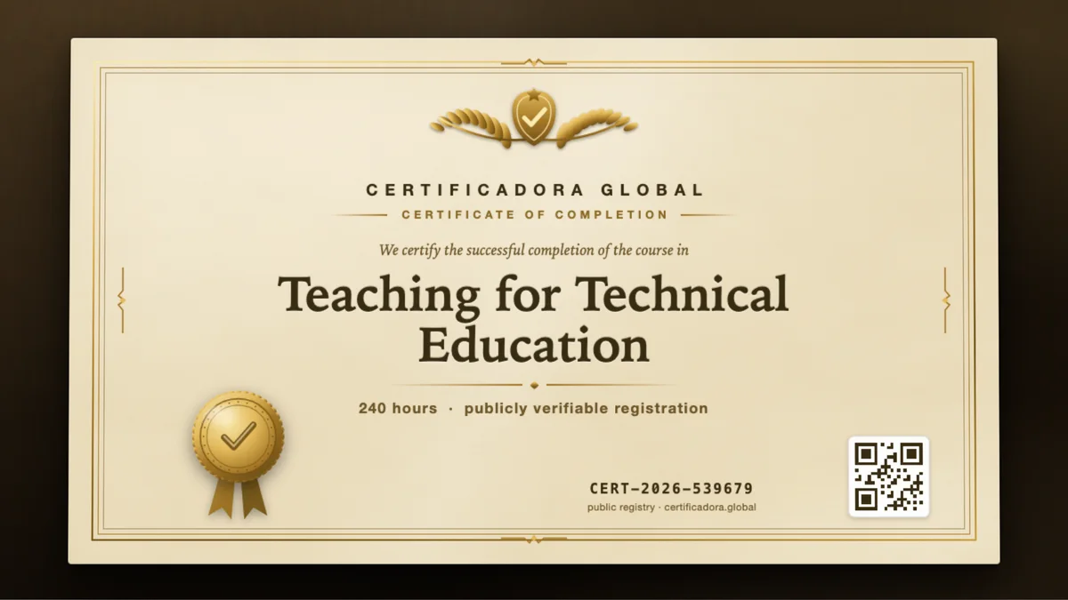 Cover of the Teaching for Technical Education course