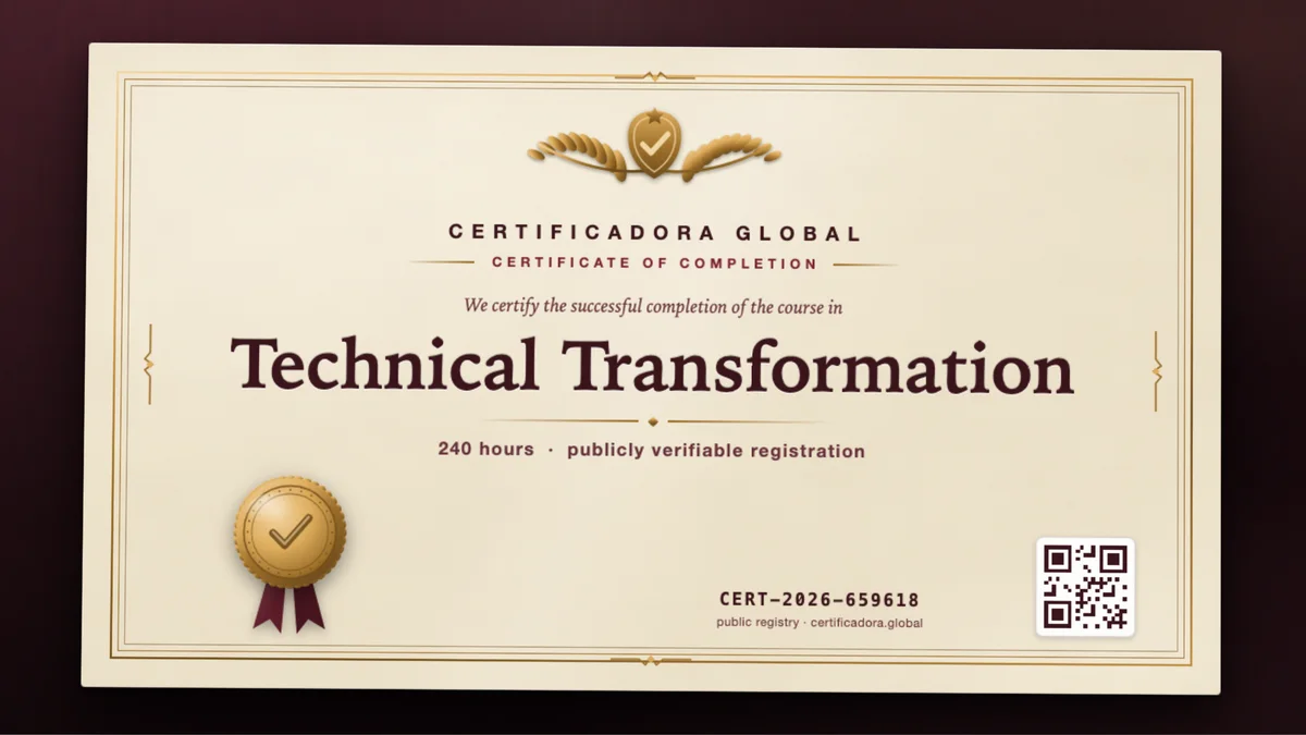 Cover of the Technical Transformation course