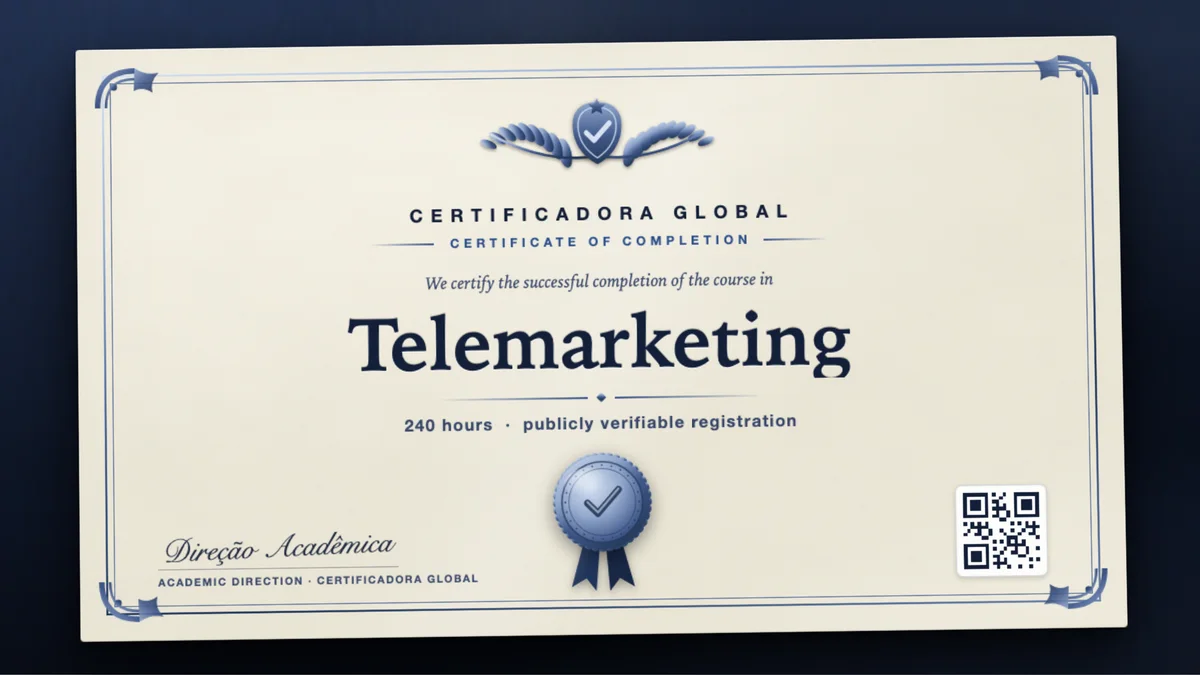 Cover of the Telemarketing course