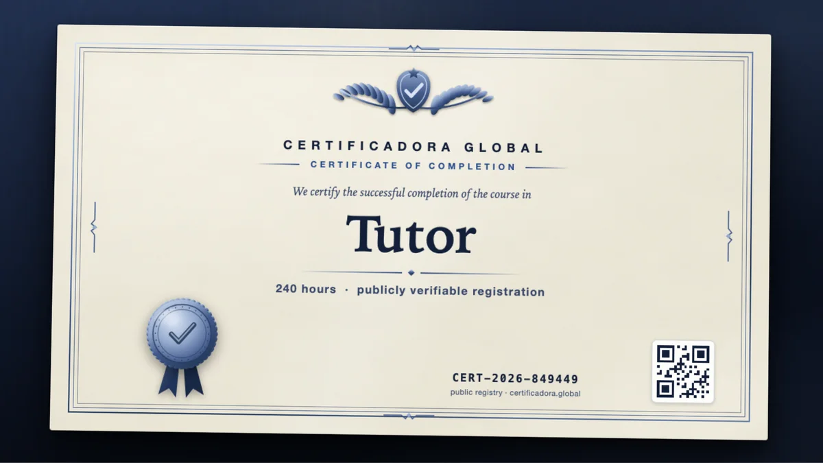 Cover of the Tutor course