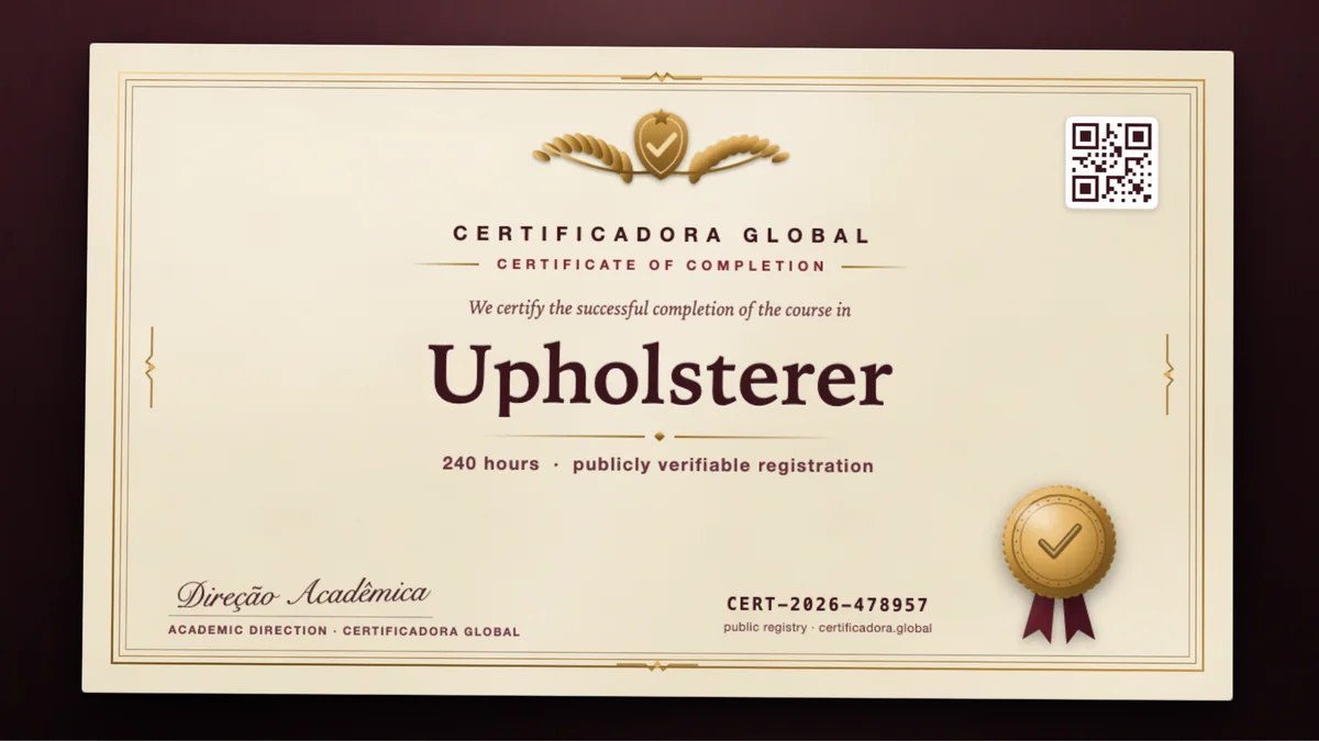 Cover of the Upholsterer course