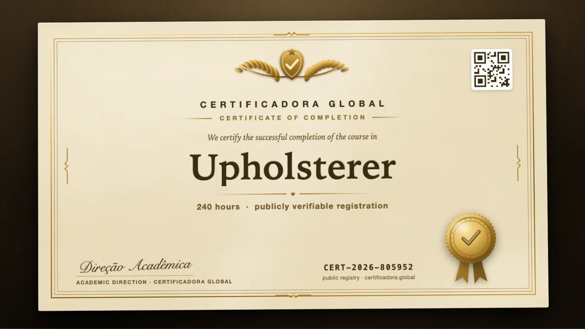 Cover of the Upholsterer course